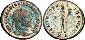 (295-296 d.C.). Diocleciano. Cyzicus. Follis. (Spink 12791) (Co. 106) (RIC. 10a). 10,68 g. MBC+.