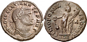 (295-296 d.C.). Diocleciano. Alejandría. Follis. (Spink 12800) (Co. 101) (RIC. 16a). 9,76 g. EBC-.