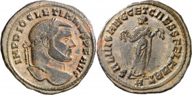 (298-299 d.C.). Diocleciano. Cartago. Follis. (Spink 12828) (Co. 438) (RIC. 29a). 9,22 g. MBC+.