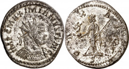 (290-292 d.C.). Maximiano Hércules. Antoniniano. (Spink 13155 var) (Co. 456) (RIC. 396). Plateado original casi íntegro. 3,95 g. EBC+.