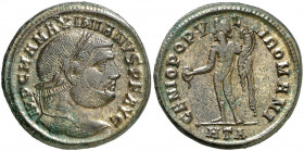 (297-298 d.C.). Maximiano Hércules. Heraclea. Follis. (Spink 13265) (Co. 184) (RIC. 19b, error de leyenda). 11,06 g. MBC+.