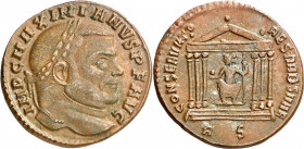 (307 d.C.). Maximiano Hércules. Roma. Follis. (Spink 13441) (Co. 75) (RIC. 165). 5,43 g. MBC+.