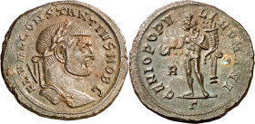 (296-297 d.C.). Constancio I, Cloro. Roma. Follis. (Spink 14050) (Co. 83) (RIC. 66a). 8,56 g. EBC-.