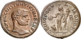 (295-296 d.C.). Constancio I, Cloro. Alejandría. Follis. (Spink 14073) (Co. 118) (RIC. 21a). 11,04 g. EBC+.