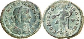 (298-299 d.C.). Galerio Maximiano. Treveri. Follis. (Spink 14346 var) (Co. 57) (RIC. 359b)- Concreciones en anverso. 8,41 g. MBC.