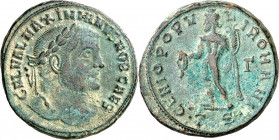 (302-303 d.C.). Galerio Maximiano. Tesalónica. Follis. (Spink 14371) (Co. 78) (RIC. 26b). 11,52 g. MBC.