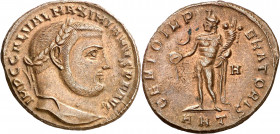 (308-309 d.C.). Galerio Maximiano. Antioquía. Follis. (Spink 14519) (Co. 48) (RIC. 106a). 6,35 g. MBC+.