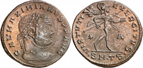 (308-310 d.C.). Galerio Maximiano. Tesalónica. Follis. (Spink 14573) (Co. 231) (RIC. 37a). 6,64 g. MBC+.
