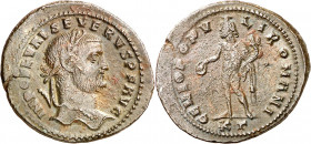 (307 d.C.). Severo II. Cyzicus. Follis. (Spink 14674) (Co. 31) (RIC. 27b). 9,39 g. MBC.