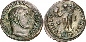 (312 d.C.). Maximino II, Daza. Antioquía. Follis. (Spink 14840) (Co. 21) (RIC. 164b). 4,11 g. MBC+.