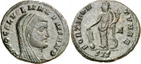 (311 d.C.). Galerio Maximiano. Siscia. Follis. (Spink 15387 var) (Co. 30) (RIC. 221). Acuñada bajo Licinio padre. 6,21 g. MBC.