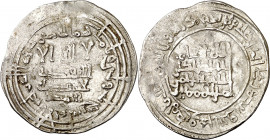 Califato. AH 333. Abderrahman III. Al Andalus. Dirhem. (V. 404) (Fro. 12). 3,63 g. MBC.