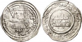 Califato. AH 349. Abderrahman III. Medina Azzahra. Dirhem. (V. 444) (Fro. 5). 2,77 g. MBC+.