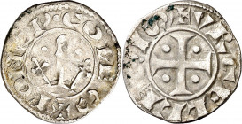Comtat d'Urgell. Ponç de Cabrera (1236-1243). Agramunt. Diner. (Cru.V.S. 126.2) (Cru.C.G. 1943c). 1 g. MBC.