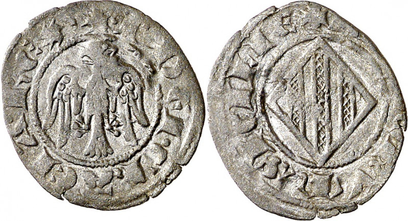 Pere II (1276-1285). Sicília. Diner. (Cru.V.S. 330) (Cru.C.G. 2147) (MIR. 177). ...