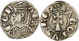 Jaume II (1291-1327). Zaragoza. Dinero jaqués. (Cru.V.S. 364) (Cru.C.G. 2182). 0,95 g. MBC/MBC+.