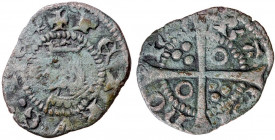Pere III (1336-1387). Barcelona. Diner. (Cru.V.S. 416.3) (Cru.C.G. 2230c). 0,94 g. BC+.