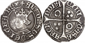 Alfons IV (1416-1458). Barcelona. Croat. (Cru.V.S. 817.1) (Cru.C.G. 2863). Escasa. 2,87 g. MBC-.