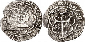 Alfons IV (1416-1458). Mallorca. Mig ral. (Cru.V.S. 839) (Cru.C.G. 2890). Grieta. Rara. 1,43 g (BC+/MBC-).