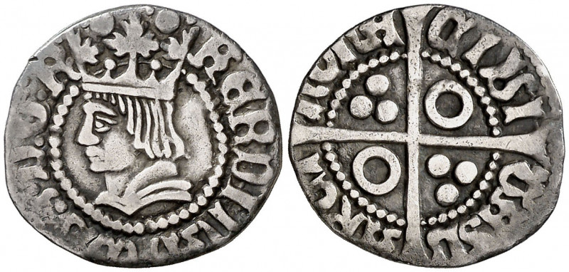 Ferran II (1479-1516). Barcelona. Mig croat. (Cru.V.S. falta) (Badia 856 var) (C...