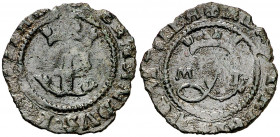 Reyes Católicos. Toledo. 1 blanca. (AC. 53). Adorno de la Y a derecha. 0,84 g. BC+/MBC-.