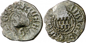 s/d. Carlos I. Girona. 1 diner. (AC. 4) (Cru.V.S. 1421). Escasa. 0,65 g. MBC.