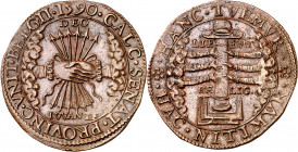 1590. Felipe II. Bélgica. Jetón. 6,07 g. MBC+.