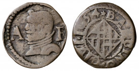 1654. Felipe IV. Barcelona. 1 ardit. (AC. 20) (Cru.C.G. 4421a). Busto grande. 1,20 g. BC+.