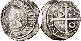 1638. Felipe IV. Barcelona. 1 croat. (AC. 664) (Cru.C.G. 4414i). Cospel irregular. 2,91 g. MBC-.