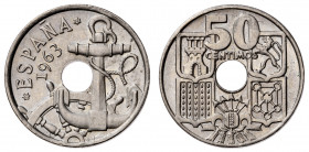 1963*1963. Franco. 50 céntimos. (AC. 28). 3,66 g. EBC+.
