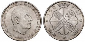 1966*1967. Franco. 100 pesetas. (AC. 146). 19,19 g. S/C-.