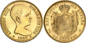 1887*1962. Franco. PGV. 20 pesetas. (AC. 171). 6,44 g. S/C-.