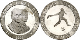 1992. Juan Carlos I. 2000 pesetas. Juegos Olímpicos - Barcelona '92. Serie II: Cesta Punta. Error en la fecha, que corresponde a la serie IV. Rara. 26...