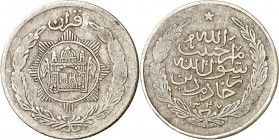 Afganistán. AH 1347 (1929). 1/2 rupia. (Kr. 896). AG. 4,57 g. MBC-.