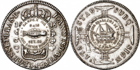 Brasil. 1816. Juan, Príncipe regente. B (Bahía). 960 reis. Sobre un 8 reales de Fernando VII (18)09. Contramarca "IV Congresso Brasileiro de Turismo -...
