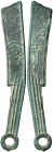 China. (400-220 a.C.). Dinastía Zhou. Cuchillo Ming. (D.H. 5e) (Schjöth falta). Escasa así. AE. 18,77 g. EBC.