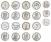 1990 a 1999. Juan Carlos I. 1000 (tres) y 2000 (dieciseis) pesetas. Lote de 19 monedas. Incluye las 16 emisiones de los Juegos Olímpicos. Todas con ce...