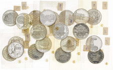 Alemania. 1987 a 1997. Lote de 20 monedas de 10 marcos. A examinar. AG. Proof.