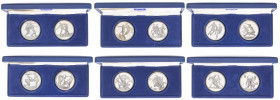 Grecia. 2003-2004. 10 euros. Juegos Olímpicos - Atenas '2004. Serie de 6 estuches oficiales con certificado. Total 12 monedas. A examinar. Escasas. AG...