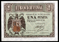 1938. Burgos. 1 peseta. (Ed. D28a) (Ed. 427a). 28 de febrero. Serie C. S/C-.