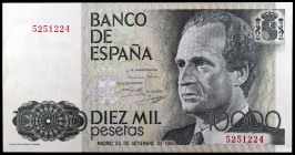 1985. 10000 pesetas. (Ed. E7) (Ed. 481). 24 de septiembre, Juan Carlos I. Sin serie. Ligero doblez a izquierda. S/C-.