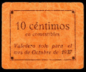 La Carolina (Jaén). Abastecedora Minas El Centenillo S.A. 10 céntimos. (KG. falta) (RGH. 1673). Cartón, nº 248. Raro. MBC-.