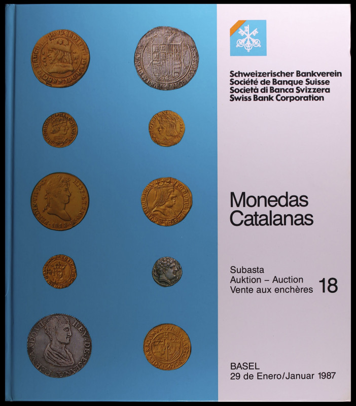 Sociedad de Banca Suiza. Catálogo de subasta del 29 de enero de 1987 sobre moned...