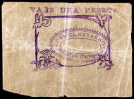 Ginestar d'Ebre. Daniel Navarro. 1 peseta. (AL. falta) (RGH. falta). Ex Áureo 28/10/1993, nº 878. Muy raro, sólo hemos tenido este ejemplar. MBC-.
