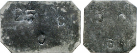 Gratallops. 5 y 25 céntimos. (T. 1368 y 1369). Cifras y letras más pequeñas. 2 monedas, serie completa. Muy raras. BC+/MBC-.