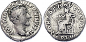 Roman Empire Marcus Aurelius AR Denarius 161 AD
RIC 35; Silver 3.11 g.; Marcus Aurelius (161-180 AD); Obv: Bare head of Marcus Aurelius to right, aro...