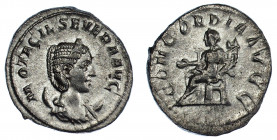 Roman Empire Otacilia Severa AE Antoninianus 246 - 248 AD Rome
RIC IV, Part III# 125c; Silver 4.67g.; M OTACIL SEVERA AVG Diademed, Draped Bust Right...