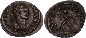 Roman Empire Diocletian Bl Antoninianus 284 - 305 AD
Billon 3.91 g.; Diocletian (284-305 AD); Obv: IMP DIOCLE TIANVS AVG Bust radiate, draped, cuiras...