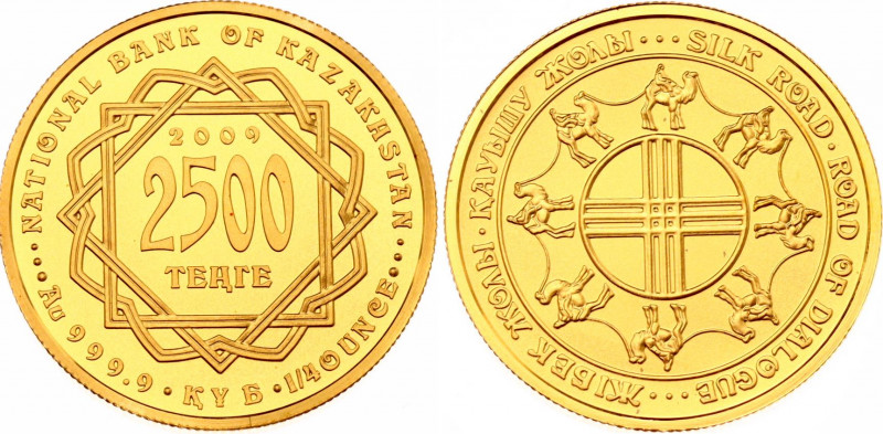 Kazakhstan 2500 Tenge 2009
KM# 45; Gold (.999) 7.78 g.; Silk Road; UNC