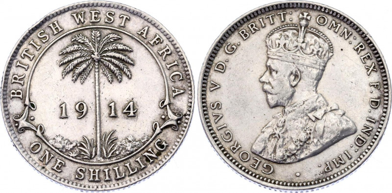 British West Africa 1 Shilling 1914
KM# 12; Silver; George V; XF+